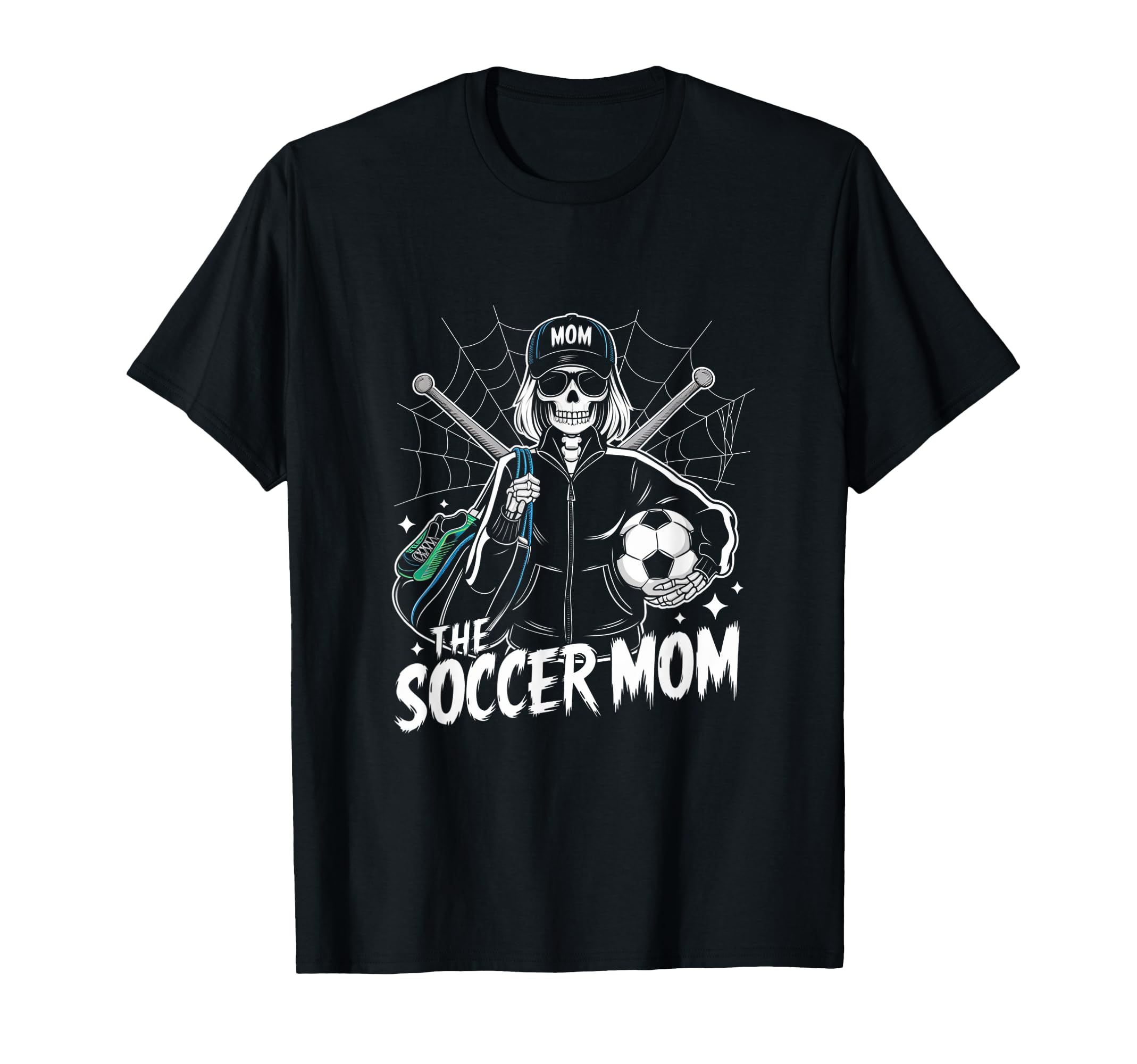 Soccer Mom Skeletton Halloween Soccer T-Shirt - Custom Art Print Men Women
