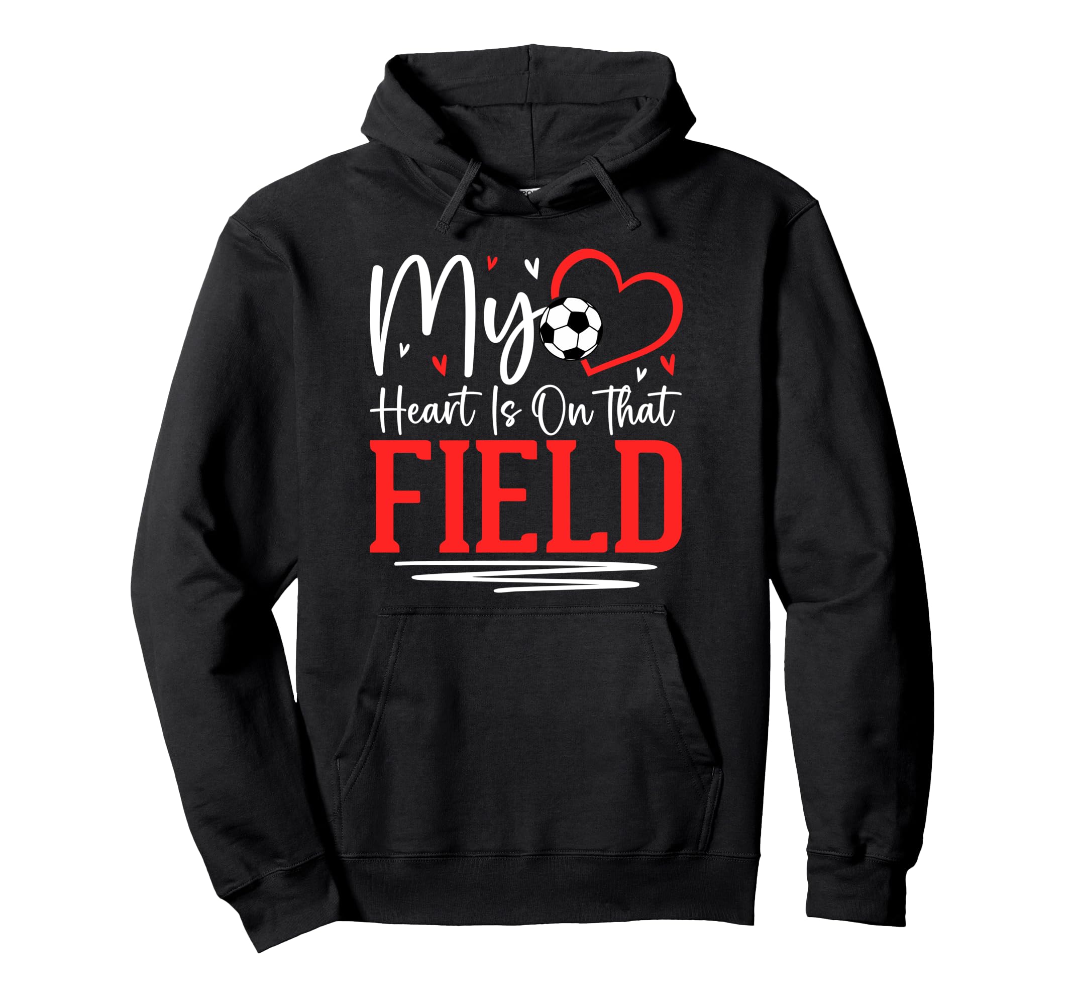 My Heart Is That Field Soccer Ball Gift Hoodie - Unique Graphic Men Women