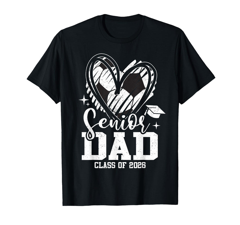 Senior Dad Class 2026 Soccer T-Shirt - Minimalist Print for Adults
