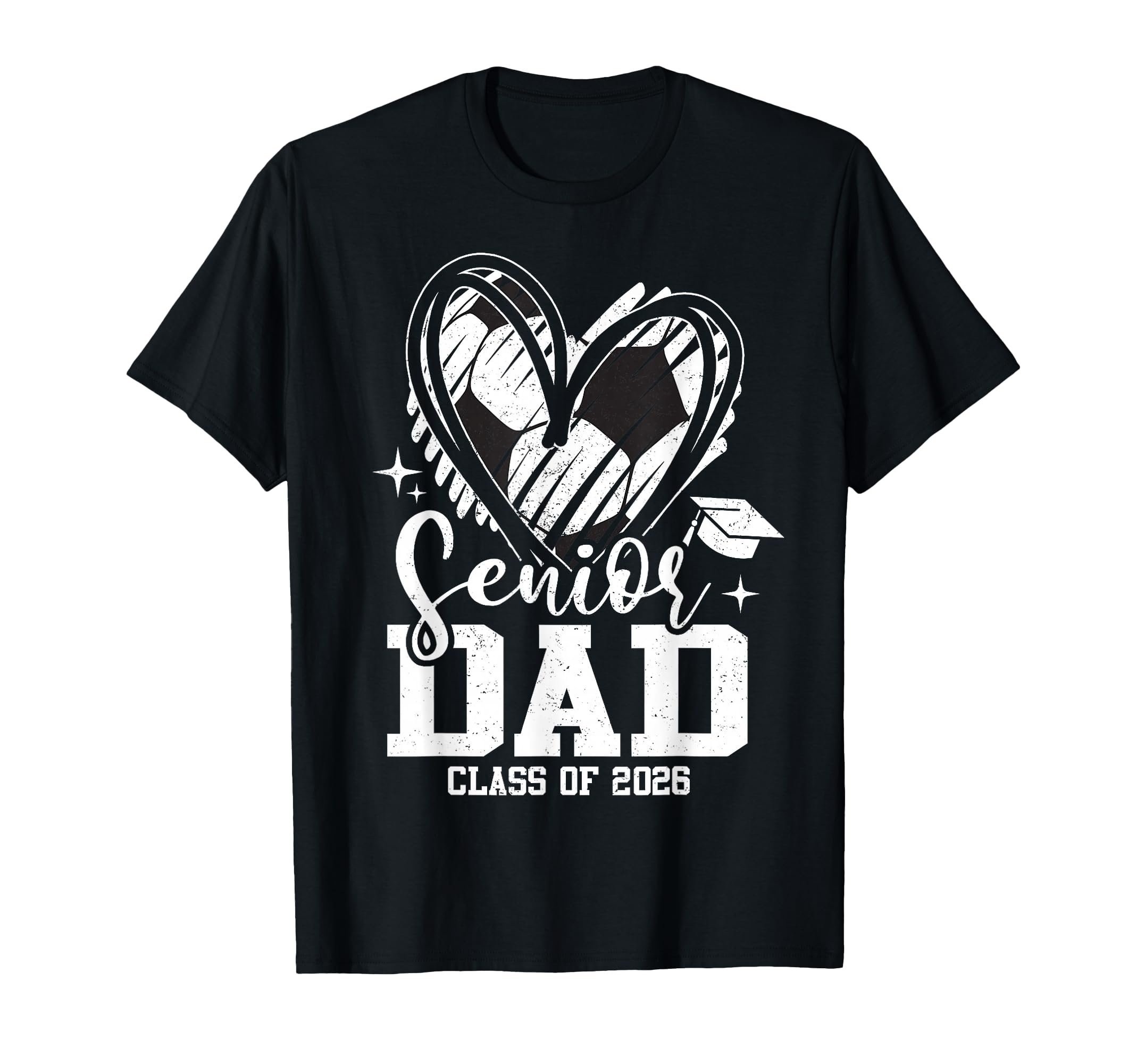 Senior Dad Class 2026 Soccer T-Shirt - Minimalist Print for Adults