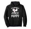 My Favorite Players Call Me Poppy Hoodie - Minimalist Print for Adults