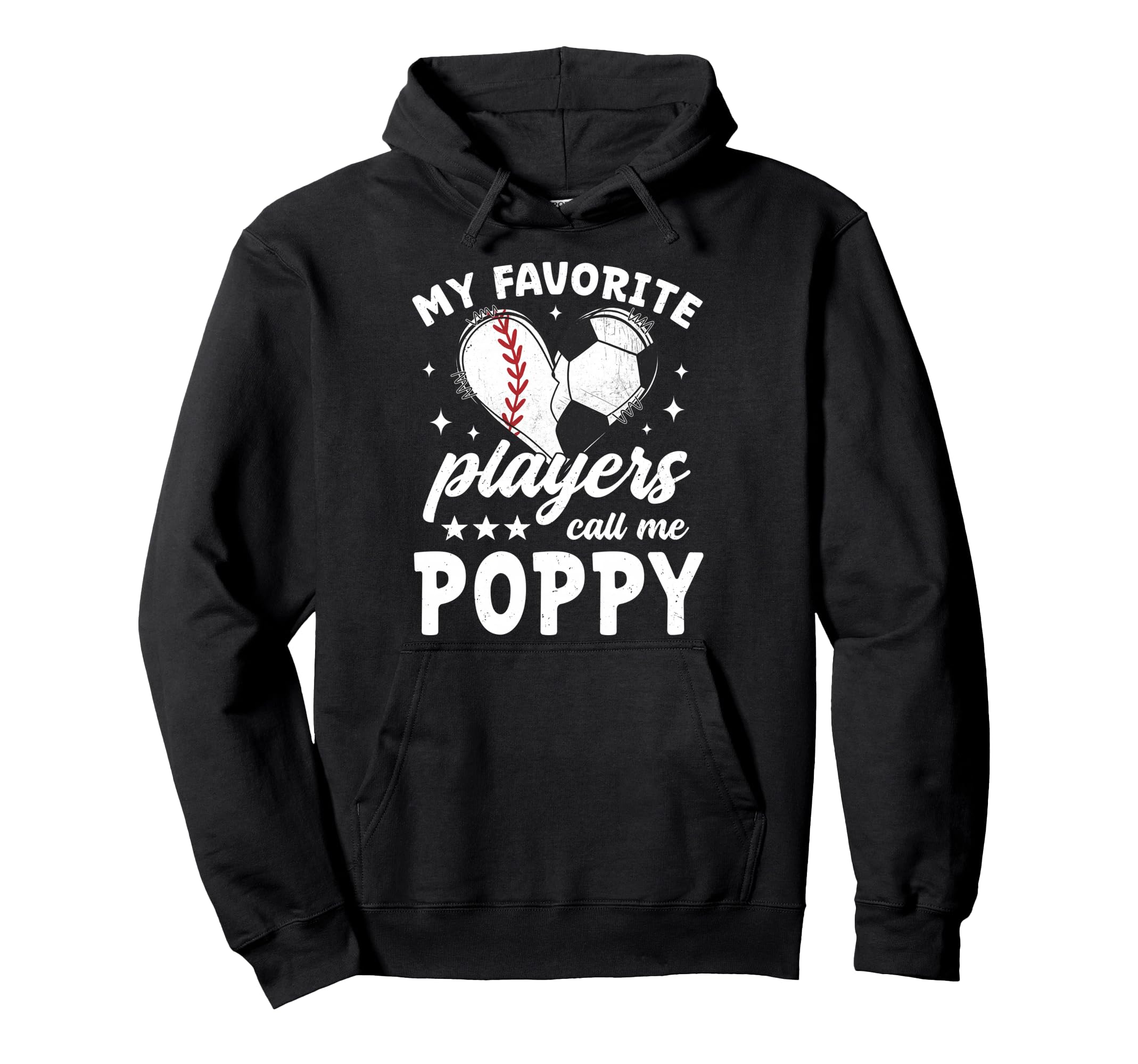 My Favorite Players Call Me Poppy Hoodie - Minimalist Print for Adults