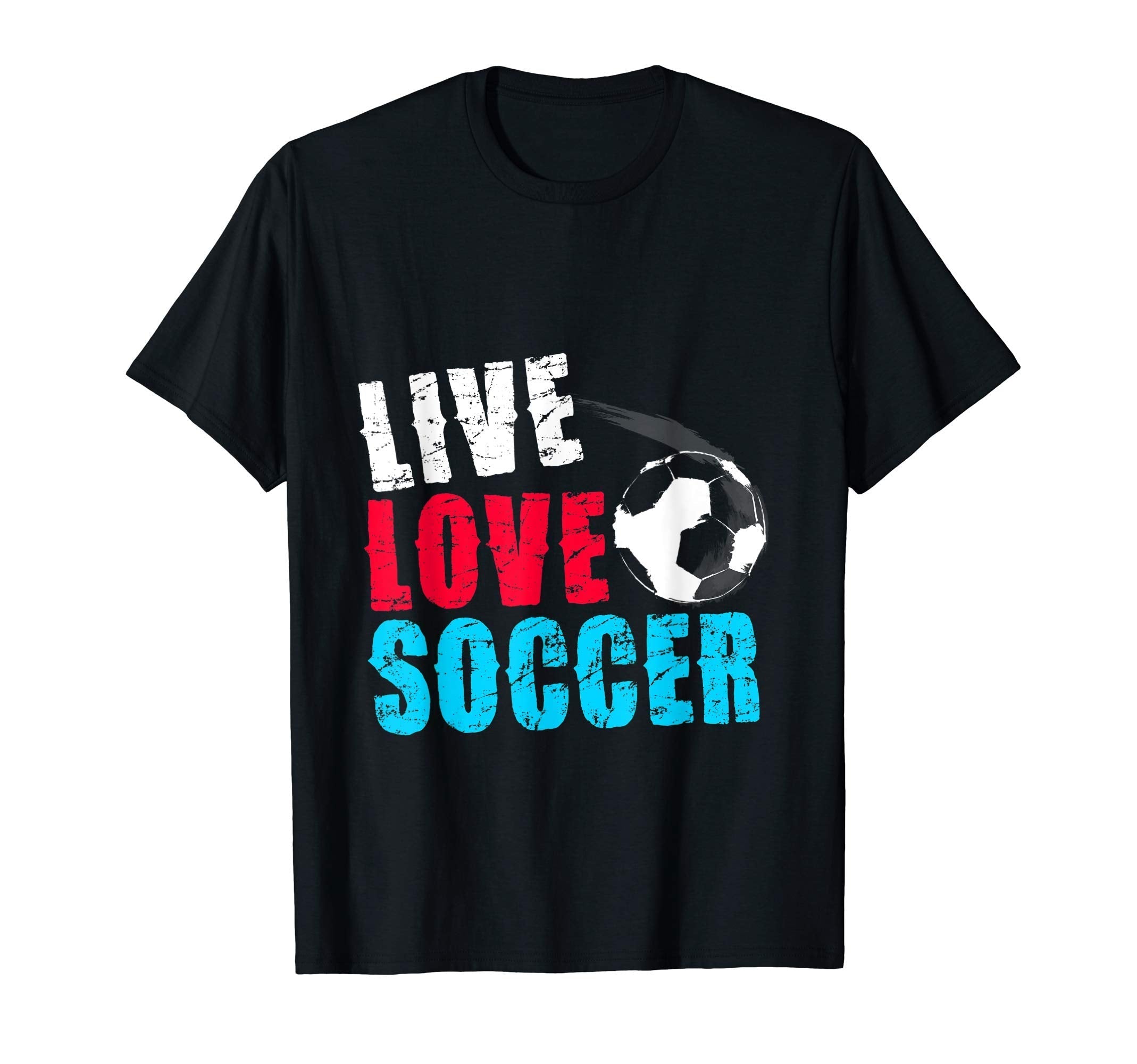 Live Love Soccer Sports Soccer Players T-Shirt - Aesthetic Graphic Unisex