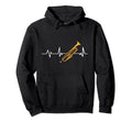 Trumpet Player Heartbeat Ekg Gift Hoodie - Aesthetic Graphic for Adults