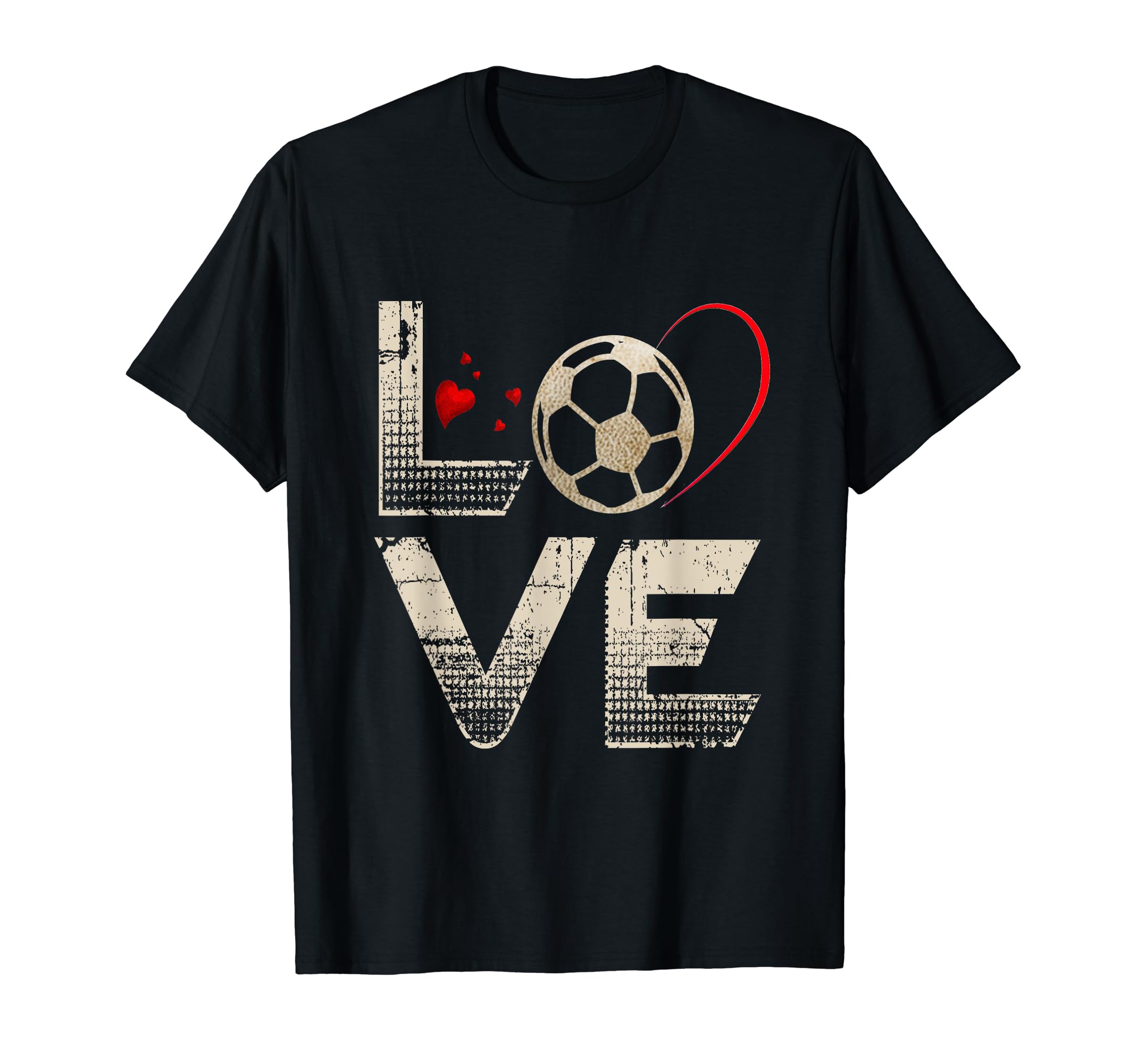 Love Heart Soccer Team Sport Fans Player T-Shirt - Graphic Print Men Women