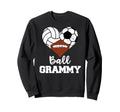 Ball Grammy Heart Funny Volleyball Sweatshirt - Aesthetic Graphic Unisex