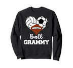 Ball Grammy Heart Funny Volleyball Sweatshirt - Aesthetic Graphic Unisex