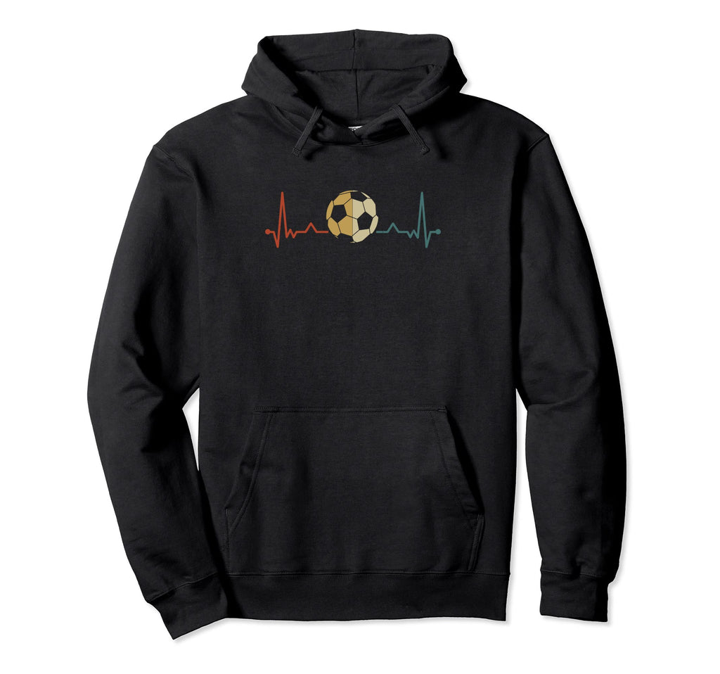 Soccer Heartbeat Soccer Player Hoodie - Novelty Apparel for Adults