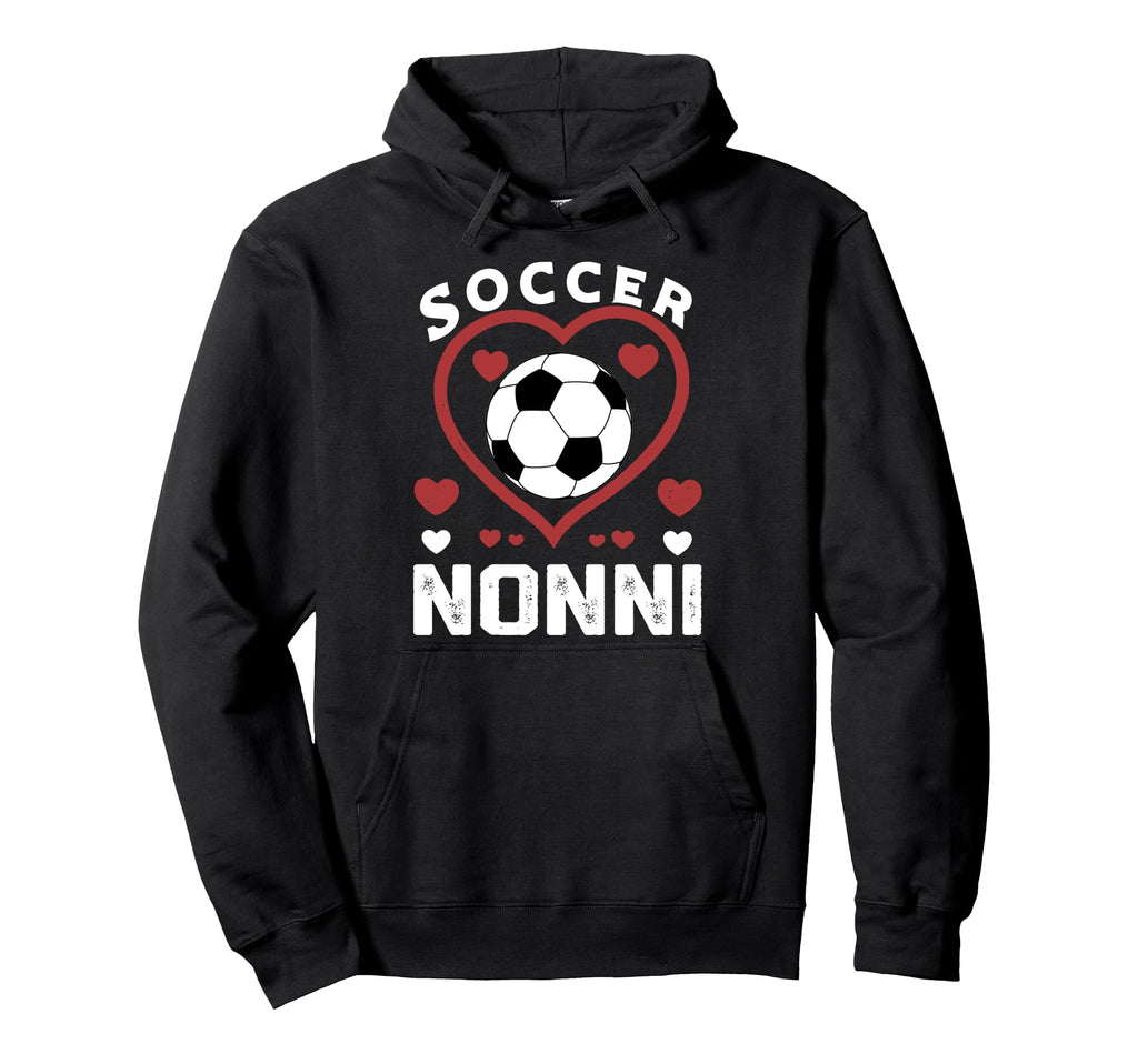 Soccer Nonni Heart Nonni Soccer Hoodie - Fun Novelty Design for Adults