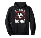 Soccer Nonni Heart Nonni Soccer Hoodie - Fun Novelty Design for Adults