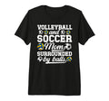 Soccer And Volleyball Mom Funny Soccer T-Shirt - Minimalist Print Unisex