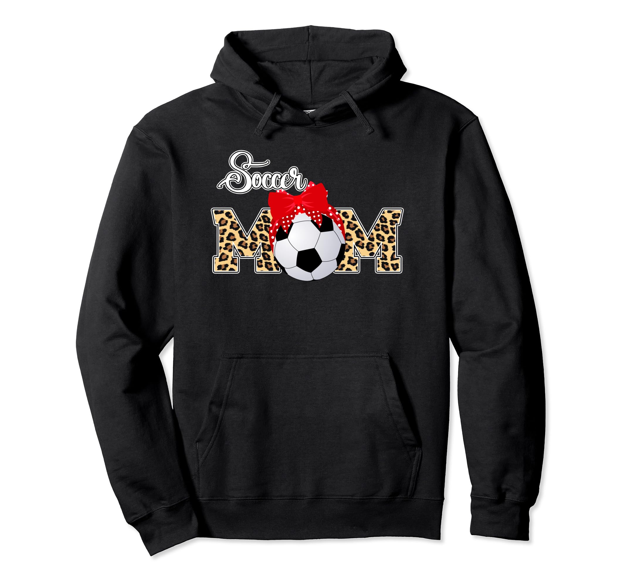 Soccer Mom Leopard Funny Soccer Mom Hoodie - Minimalist Print for Adults