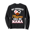 My Favorite Players Baseball Soccer Sweatshirt - Trendy Graphic for Adults