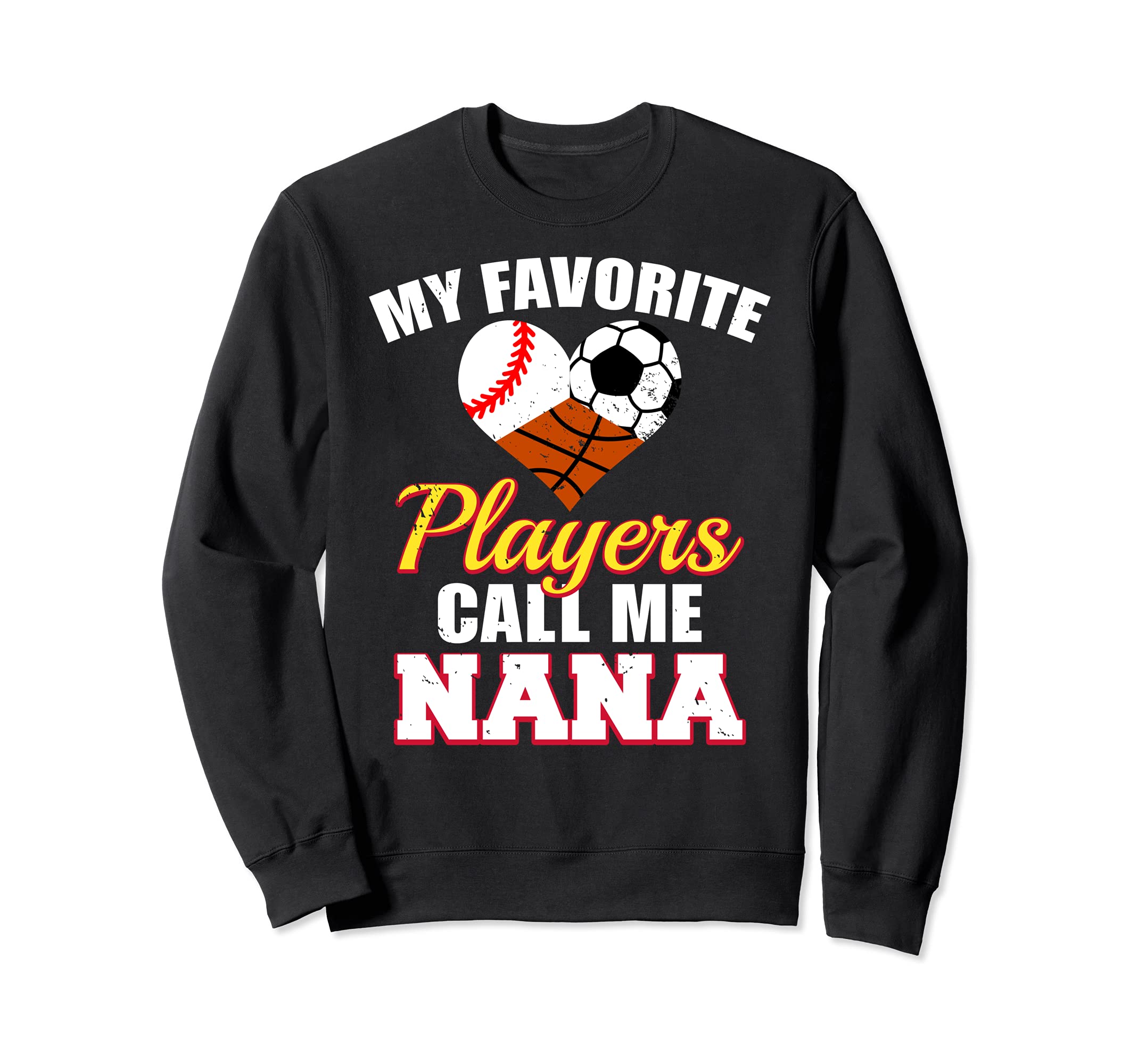My Favorite Players Baseball Soccer Sweatshirt - Trendy Graphic for Adults