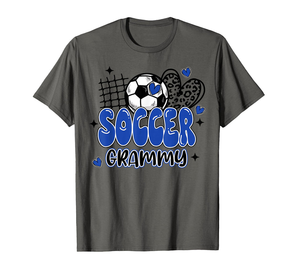 Soccer Grammy Leopard Funny Soccer Mama T-Shirt - Graphic Print for Adults