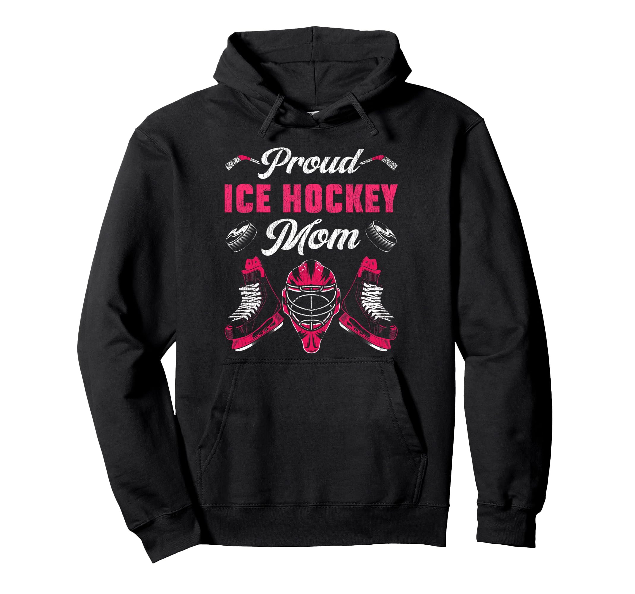 Ice Hockey Goalie Mom Mother Goalkeeper Hoodie - Graphic Print for Adults