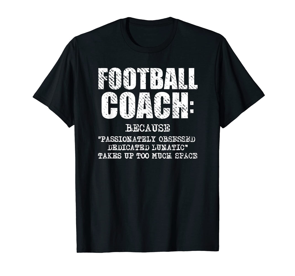 Funny Football Coach Definition T-Shirt - Minimalist Print for Adults