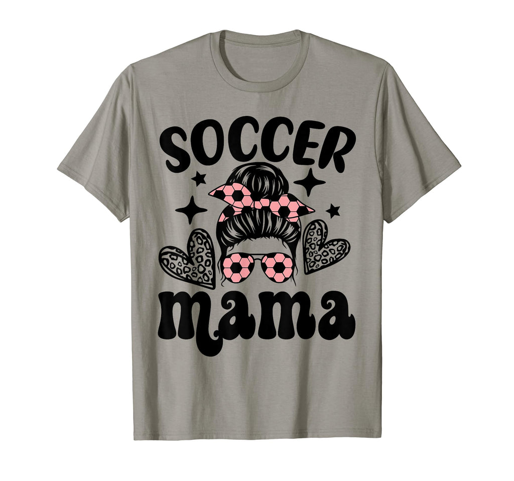 Soccer Mama Messy Bun Soccer Mothers T-Shirt - Streetwear Style Men Women