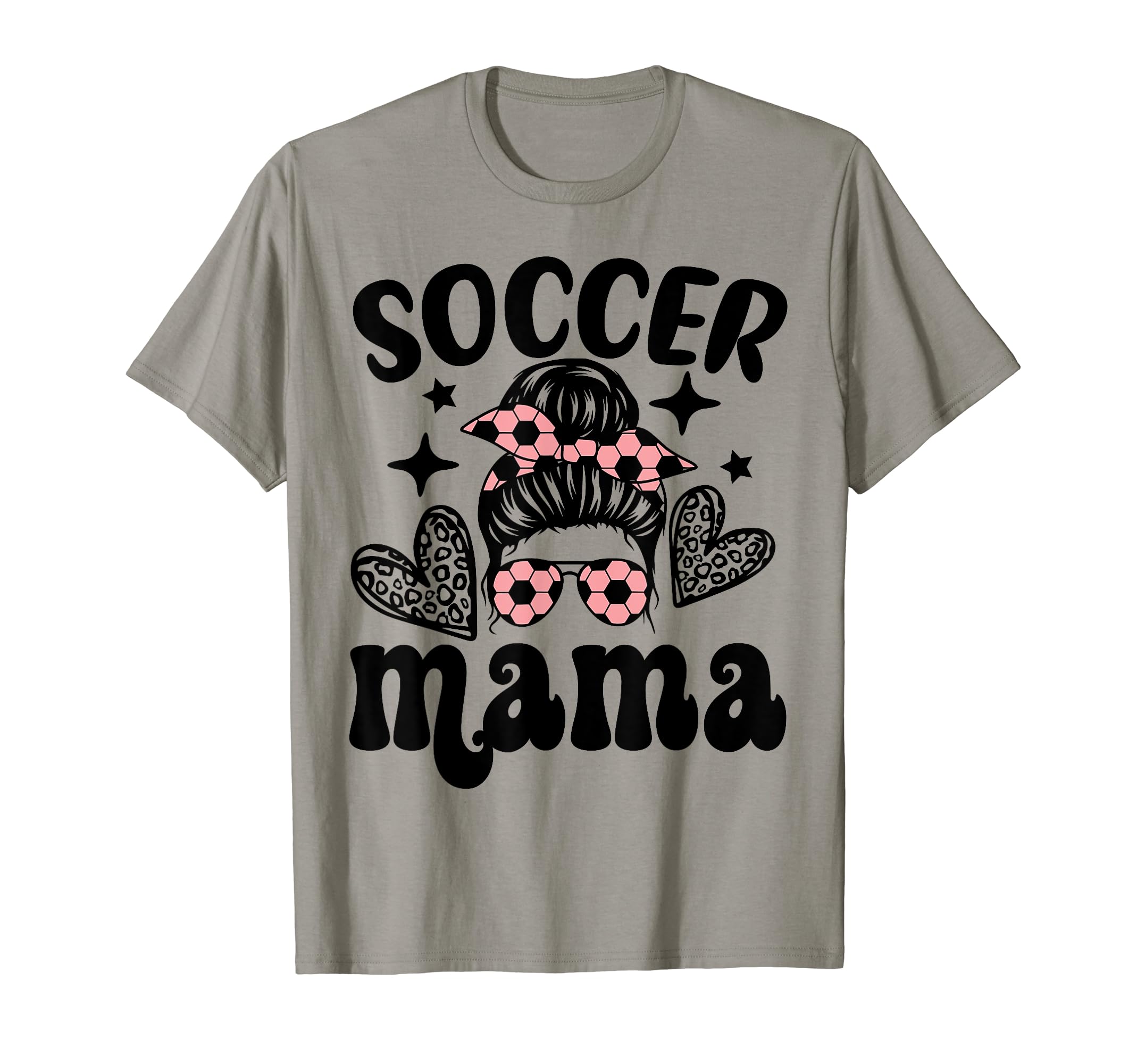 Soccer Mama Messy Bun Soccer Mothers T-Shirt - Streetwear Style Men Women