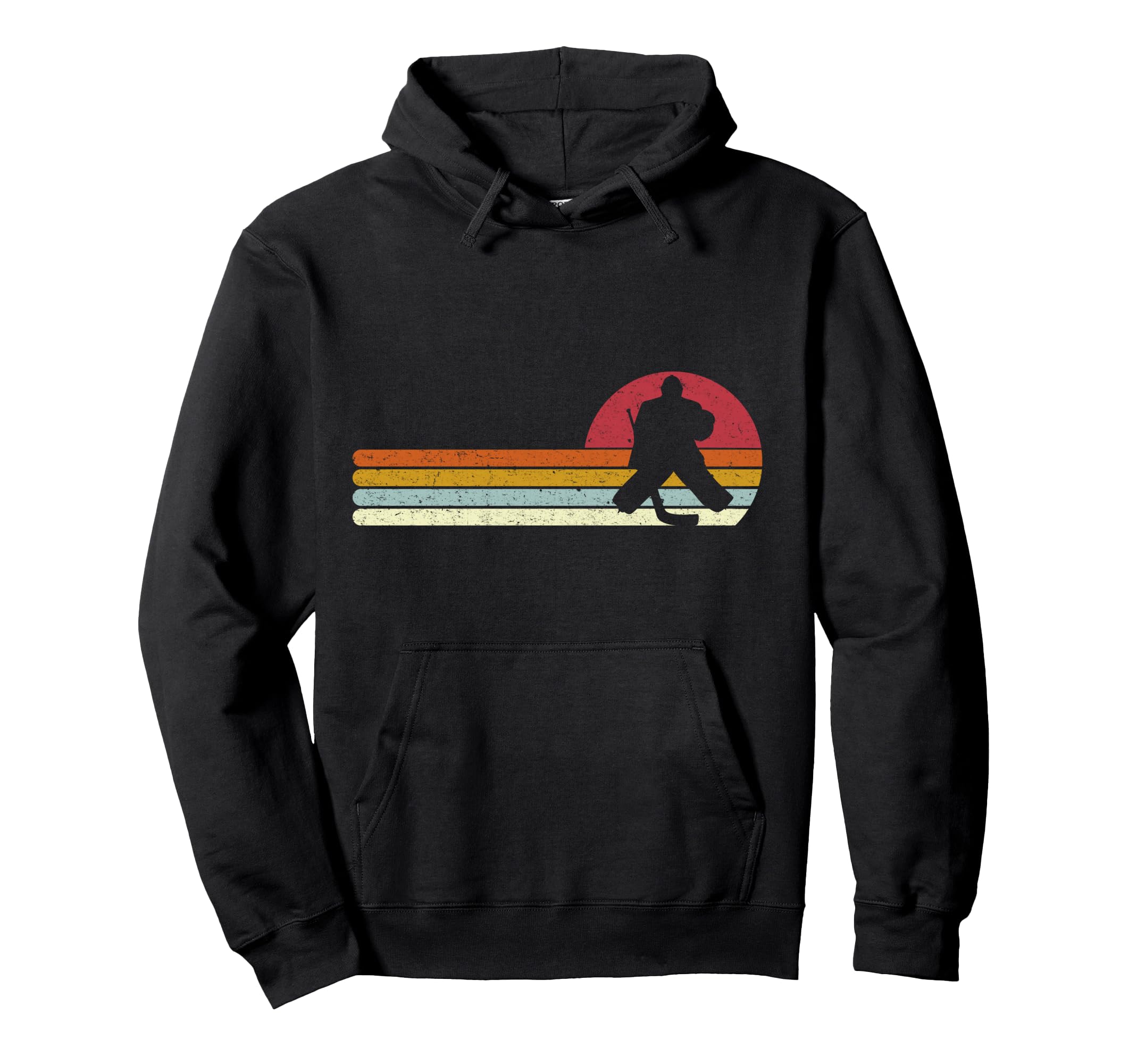 Goalie Sunset Ice Hockey Goalkeeper Hoodie - Custom Art Print for Adults