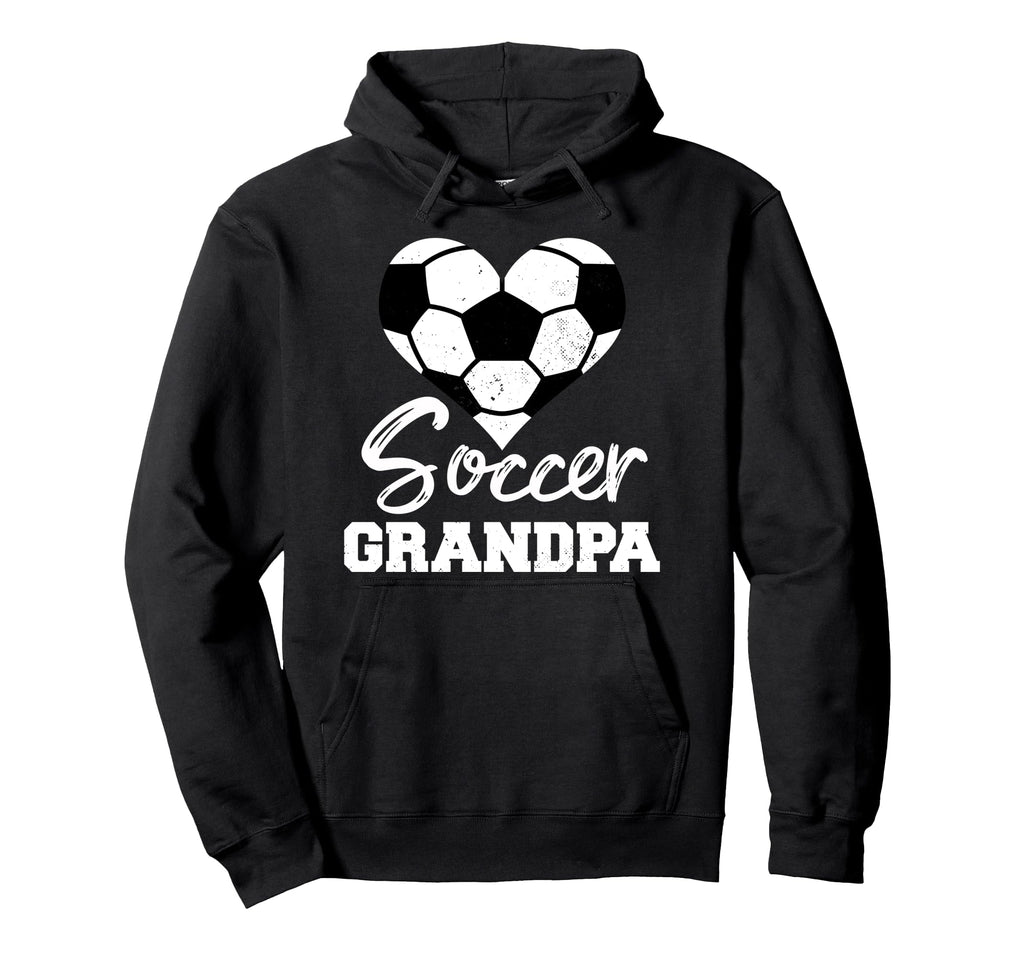 Soccer Grandpa Heart Funny Soccer Hoodie - Fun Novelty Design for Adults