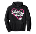 Soccer Aunt Heart Aunt Soccer Player Hoodie - Aesthetic Graphic for Adults