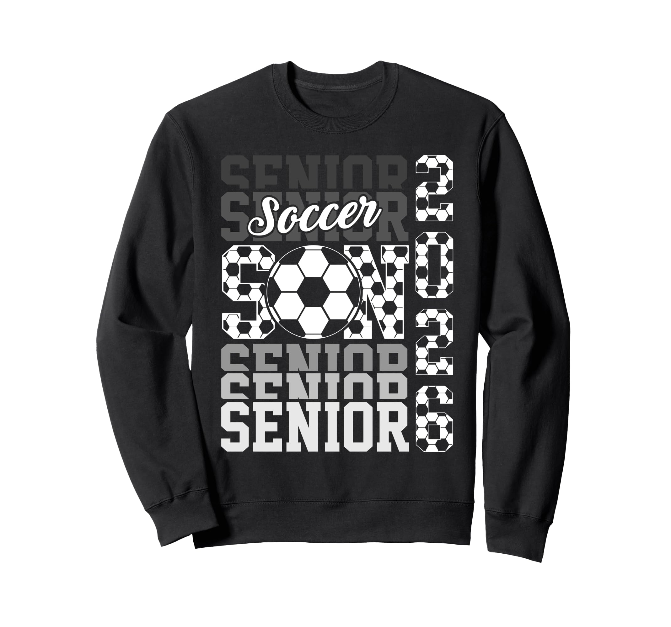 2026 Soccer Senior Son Graduation Sweatshirt - Fun Novelty Design Unisex