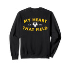 My Heart Is That Field Soccer Heart Moms Sweatshirt - Graphic Print Unisex