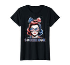 Patriotic Soccer Mom American Flag T-Shirt - Fun Novelty Design for Adults