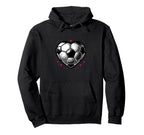 Soccer Ball Heart Mom Fan Parent Hoodie - Novelty Apparel Men Women