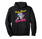 Pass Shoot Sparkle Soccer Player Hoodie - Aesthetic Graphic for Adults