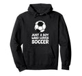 Just Who Loves Soccer Hoodie - Streetwear Style Unisex