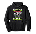 Just Who Loves Soccer Footbal Player Hoodie - Casual Everyday Wear Unisex