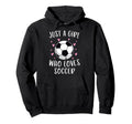 Soccer Just Who Loves Soccer Hoodie - Casual Everyday Wear for Adults