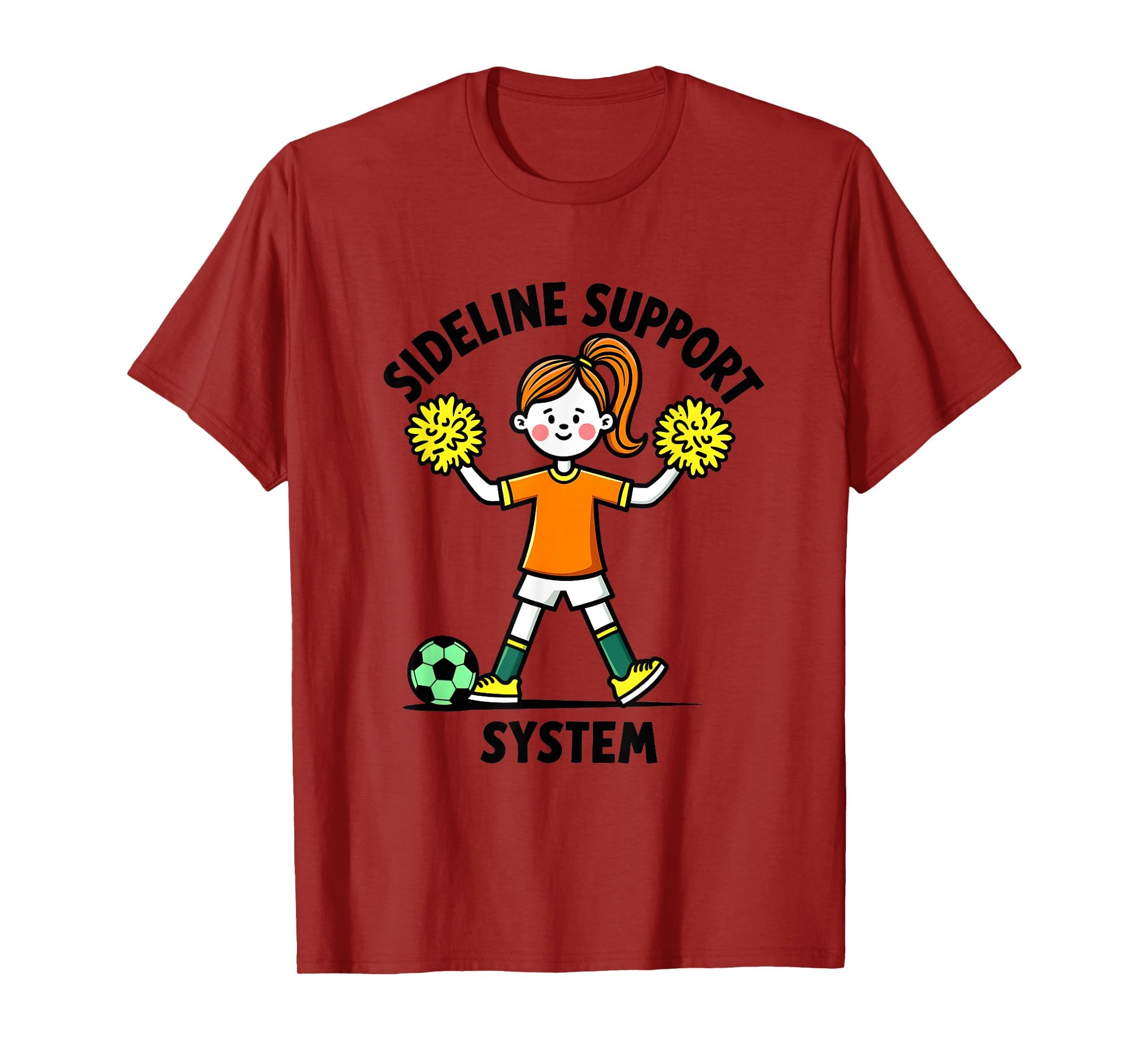 Sideline Support System Soccer Mom T-Shirt - Trendy Graphic Men Women