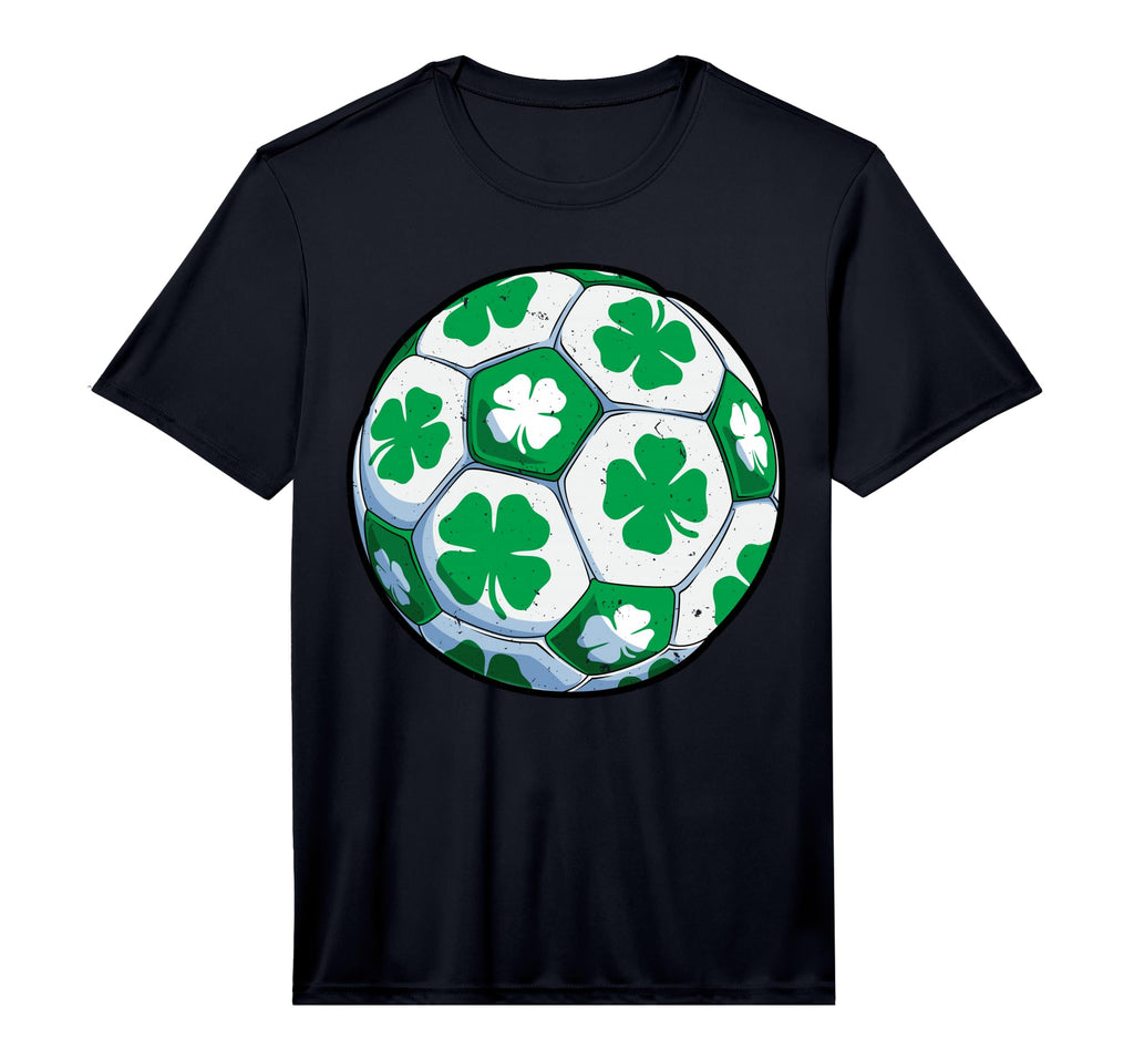 Soccer Ball Shamrock St Patricks T-Shirt - Fun Novelty Design for Adults