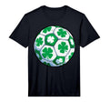 Soccer Ball Shamrock St Patricks T-Shirt - Fun Novelty Design for Adults