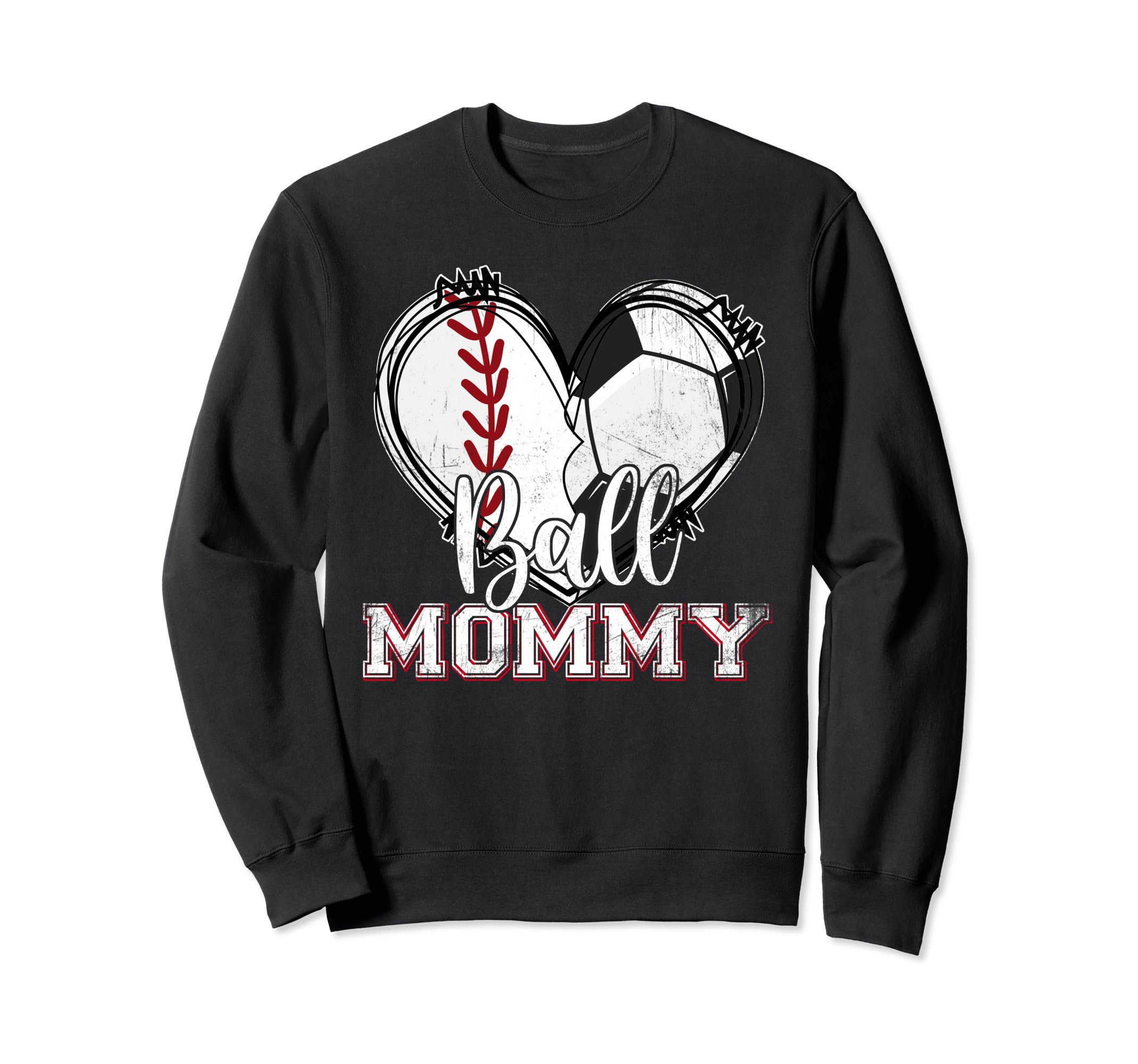 Ball Mommy Baseball Soccer Heart Sweatshirt - Streetwear Style Men Women