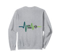 Heartbeat Soccer Life Sweatshirt - Minimalist Print Men Women