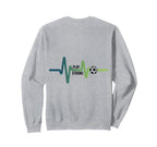 Heartbeat Soccer Life Sweatshirt - Minimalist Print Men Women