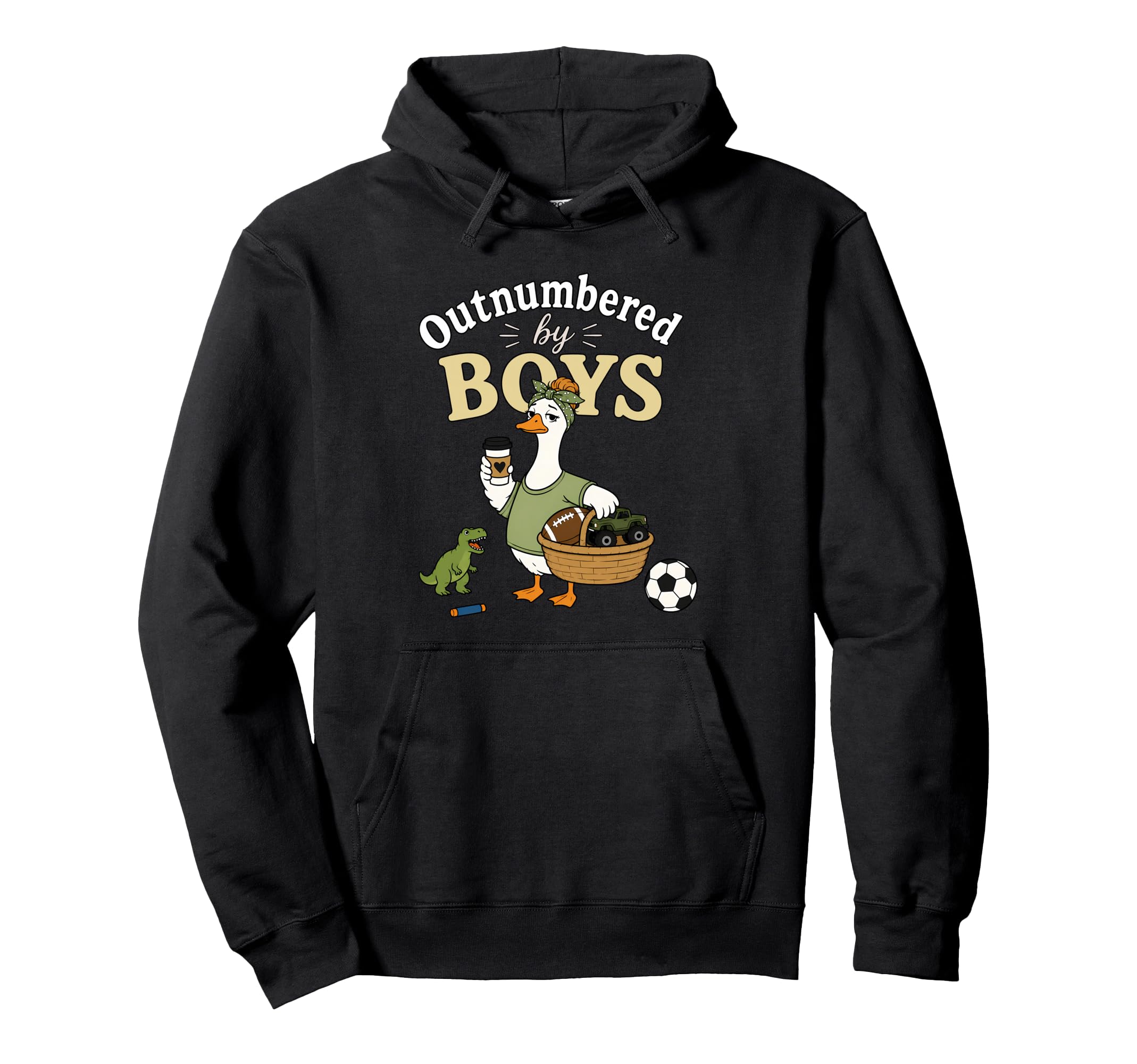 Outnumbered Funny Mom Soccer Hoodie - Casual Everyday Wear for Adults