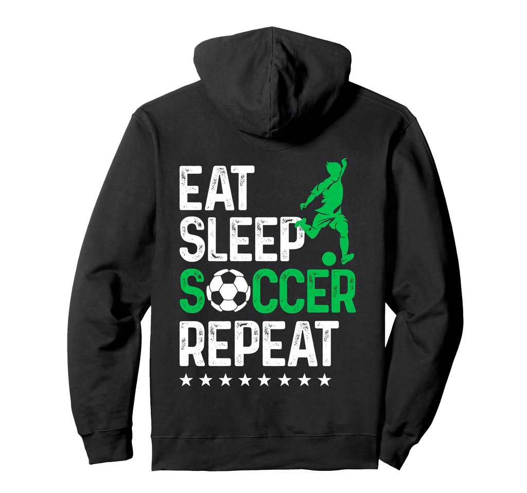 Eat Sleep Soccer Repeat Sport Player Hoodie - Minimalist Print Men Women