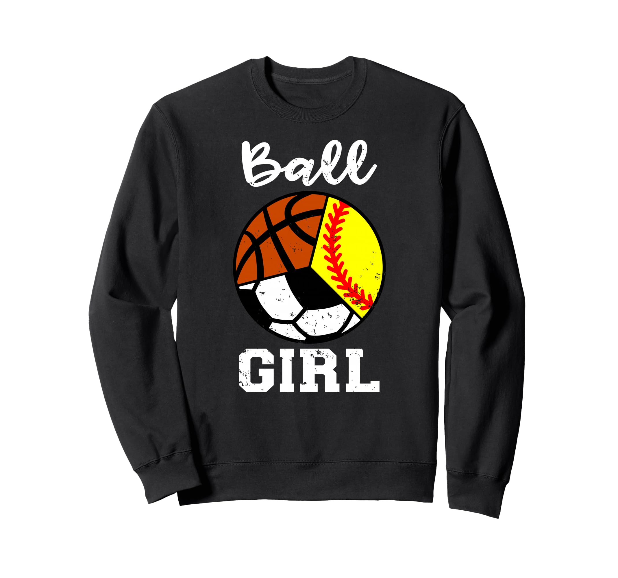 Ball Soccer Basketball Softball Sweatshirt - Fun Novelty Design Unisex