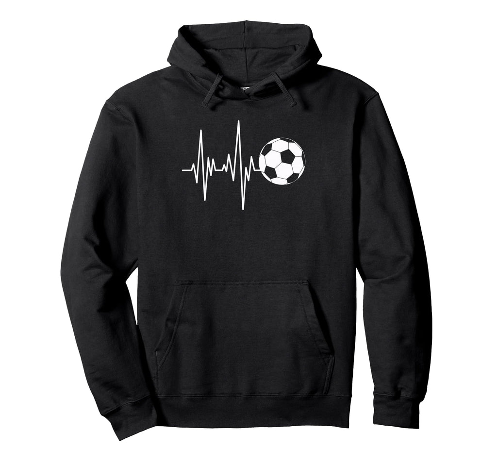 Soccer Heartbeat Ecg Ball Minimal Hoodie - Streetwear Style Men Women