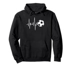 Soccer Heartbeat Ecg Ball Minimal Hoodie - Streetwear Style Men Women
