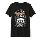 Soccer Assistant Coach Messy Bun T-Shirt - Aesthetic Graphic for Adults