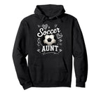 Soccer Aunt Heart Football Game Day Hoodie - Graphic Print for Adults