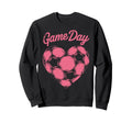 Womens Soccer Game Day Ladies Heart Sweatshirt - Novelty Apparel Unisex