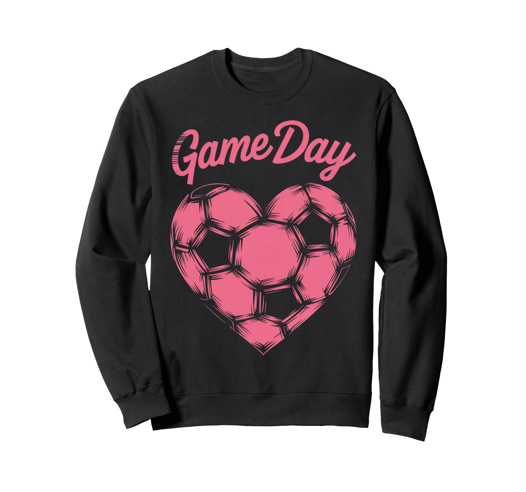 Womens Soccer Game Day Ladies Heart Sweatshirt - Novelty Apparel Unisex