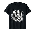 Border Collie Dog Playing Soccer T-Shirt - Casual Everyday Wear Men Women
